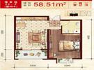 中鼎·凤凰城32-F户型 1室2厅