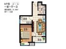 翠馨居D户型图 1室1厅1卫1厨