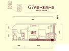 意华东贸国际G7户型图 1室1厅