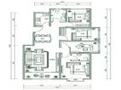 九里香堤E2户型 4室2厅2卫1厨