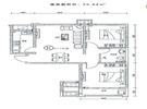 芳清苑1#K户型90.88㎡两室
