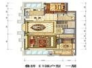 叠拼端户一层户型图