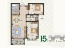 15#楼84平米两居户型