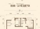 高层标准层97㎡户型